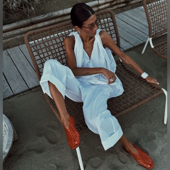 Women’s Red Jelly Mesh Flat Shoes Size 8 - Picture 9 of 15